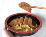 肉カツカレーでニックカーツカレーうどん作り方20写真