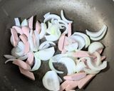 菜の花と新玉ねぎのカレー焼きそば作り方4写真