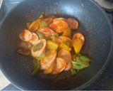 かぼちゃと魚肉ソーセージでナポリタン風✨作り方3写真