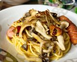 きのこたっぷりペべロンチーノ風作り方6写真