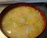 白菜の味噌󠄀汁！作り方3写真