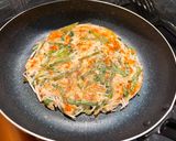 簡単！夕飯に！もやしとニラのチーズチヂミ作り方5写真