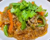 甘とうがらしと牛肉のチャプチェ♫作り方8写真