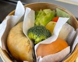 せいろで朝ごはん★野菜、茹で卵、ベーグル作り方2写真