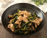 豚肉と空芯菜のマヨしょう油炒め作り方5写真