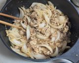 蜂蜜と昆布茶を下味に新玉葱と豚の生姜焼き作り方5写真