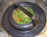 三つ葉たっぷり厚揚げ入り親子丼作り方7写真