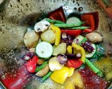 夏の夕飯！簡単タコとグリル夏野菜サラダ作り方7写真