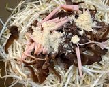簡単！コリコリっ！生キクラゲともやしの中華風炒め作り方2写真