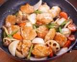 とろとろ甘酸っぱ～い🤭鶏と野菜の甘酢あん作り方6写真