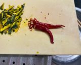 かぼちゃの皮でにんにく香るピリ辛おつまみ作り方2写真