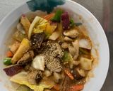 お一人様梅チャップ味根菜たっぷり野菜炒め作り方22写真