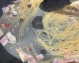 きのこと塩昆布のワンパンパスタ作り方4写真