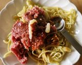 レンジ4分☆肉味噌濃厚そば☆鬼旨昼食弁当作り方1写真