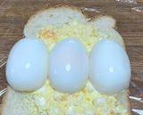 今日の朝ごはん！休日にたっぷりタマゴサンド作り方4写真