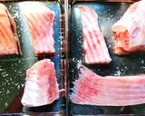 カスベの青梅塩麹漬け焼き バーナー処理 作り方1写真