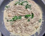 海老ブロッコリー和風クリーム蕎麦パスタ作り方8写真