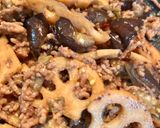 ナスとれんこん、豚ひき肉の甘辛ごま味噌炒め。作り方4写真