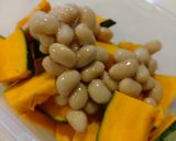 南瓜と大豆のレンチン和え作り方1写真