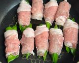 シャキッと絹さやの豚肉巻き♪作り方5写真