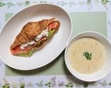ランチ!サーモンいぶりがっこサンドイッチ作り方3写真
