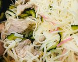 豚肉のもやし＆ゴーヤー冷や麦チャンプルー作り方3写真