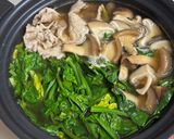 しいたけとちぢみほうれん草の鍋作り方5写真
