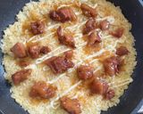 ワンパン♪ 焼き鳥ライスピザ作り方2写真