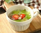 レタスとひき肉の中華スープ作り方4写真