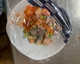 レンジ簡単クリーミー洋風ガパオ味炒飯弁当作り方3写真