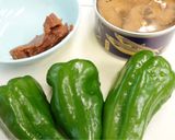 にしん水煮缶でにしんとピーマンの和物作り方1写真