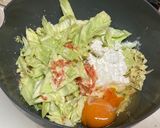 簡単ランチ!豆腐皮でお好み焼き作り方3写真