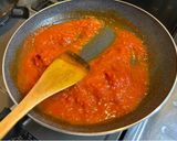 フレッシュバジルのトマトソースパスタ作り方4写真