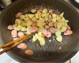 お弁当おかず③イモとウインナー炒め作り方5写真