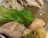 鶏レタスときのこのピリ辛中華風スープ作り方4写真