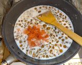 なめこ明太クリームパスタ作り方2写真