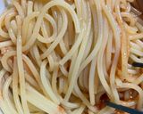簡単明太子とびっこのガーリックいかパスタ作り方4写真