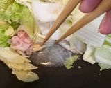 豚バラ　白菜　重ねない蒸し⭐︎作り方4写真
