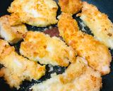 鶏胸肉の揚げ焼き一口チキンカツ作り方2写真