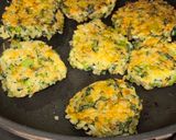 小松菜とじゃこのチーズライスお焼き作り方4写真