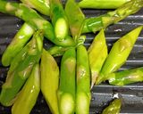 緑色野菜とさつまいもの胡麻だれサラダ作り方3写真