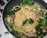 小松菜とキノコのペペロンチーノ作り方10写真