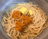 ごはんに合うキューピーうにソースでパスタ作り方2写真