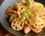 今日の夕飯に♩鶏肉と蓮根の味噌バター炒め作り方5写真