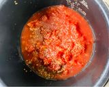 定番　我が家のミートソース　パスタ作り方4写真