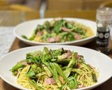 山菜たっぷりペペロンチーノ作り方5写真
