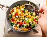 しらすと夏野菜のガパオ風ライス作り方7写真