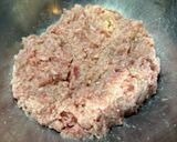 【簡単夕食】ピーマン肉詰めのトマトグラタン風作り方2写真