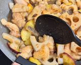 蓮根さくさく薩摩芋ホク甘！鶏肉と根菜の甘酢あん作り方6写真