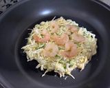 冷凍えびとネギのお好み焼き作り方3写真